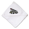 Baby Hooded Towel Firefighter Truck Hook and Ladder Embroidery Kids Bath Robe