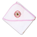 Baby Hooded Towel Fire Logo Embroidery Kids Bath Robe Cotton