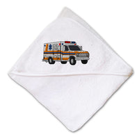 Baby Hooded Towel Ambulance A Embroidery Kids Bath Robe Cotton - Cute Rascals