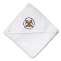 Baby Hooded Towel Firefighting Logo Occupations A Embroidery Kids Bath Robe