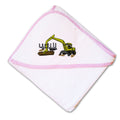Baby Hooded Towel Logging Excavator Construction Embroidery Kids Bath Robe