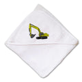 Baby Hooded Towel Dirt Excavator Embroidery Kids Bath Robe Cotton