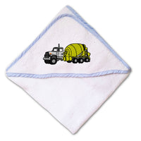 Baby Hooded Towel Cement Truck B Embroidery Kids Bath Robe Cotton - Cute Rascals