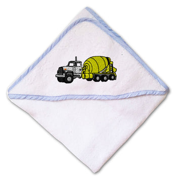 Baby Hooded Towel Cement Truck B Embroidery Kids Bath Robe Cotton
