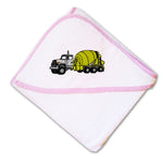 Baby Hooded Towel Cement Truck B Embroidery Kids Bath Robe Cotton - Cute Rascals