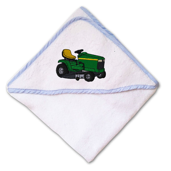 Baby Hooded Towel Riding Lawn Mower A Embroidery Kids Bath Robe Cotton - Cute Rascals