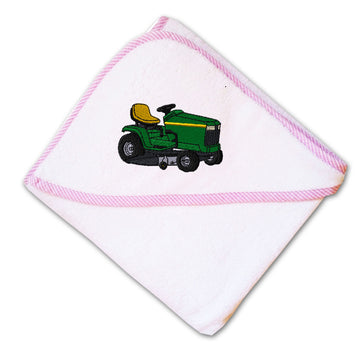 Baby Hooded Towel Riding Lawn Mower A Embroidery Kids Bath Robe Cotton