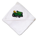 Baby Hooded Towel Riding Lawn Mower A Embroidery Kids Bath Robe Cotton - Cute Rascals