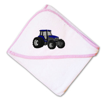 Baby Hooded Towel 90 Feets Tractor Embroidery Kids Bath Robe Cotton