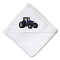 Baby Hooded Towel 90 Feets Tractor Embroidery Kids Bath Robe Cotton