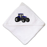 Baby Hooded Towel 90 Feets Tractor Embroidery Kids Bath Robe Cotton - Cute Rascals