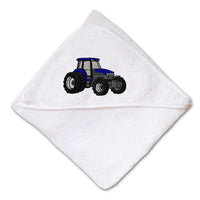 Baby Hooded Towel 90 Feets Tractor Embroidery Kids Bath Robe Cotton - Cute Rascals