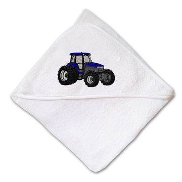 Baby Hooded Towel 90 Feets Tractor Embroidery Kids Bath Robe Cotton