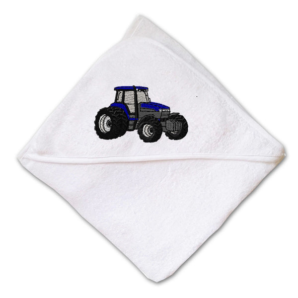 Baby Hooded Towel 90 Feets Tractor Embroidery Kids Bath Robe Cotton - Cute Rascals