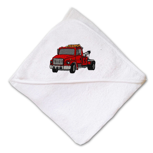 Baby Hooded Towel Snub Nose Tow Truck Embroidery Kids Bath Robe Cotton - Cute Rascals