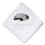 Baby Hooded Towel Garbage Truck Embroidery Kids Bath Robe Cotton - Cute Rascals