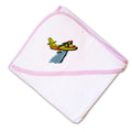 Baby Hooded Towel Fire Plane Embroidery Kids Bath Robe Cotton