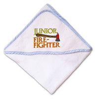 Baby Hooded Towel Junior Firefighter Fireman Embroidery Kids Bath Robe Cotton - Cute Rascals