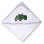 Baby Hooded Towel Gravel Truck A Embroidery Kids Bath Robe Cotton - Cute Rascals