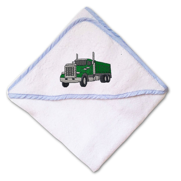 Baby Hooded Towel Gravel Truck A Embroidery Kids Bath Robe Cotton - Cute Rascals