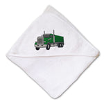 Baby Hooded Towel Gravel Truck A Embroidery Kids Bath Robe Cotton - Cute Rascals