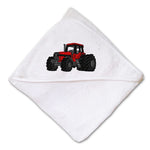 Baby Hooded Towel Tractor Machine C Embroidery Kids Bath Robe Cotton - Cute Rascals