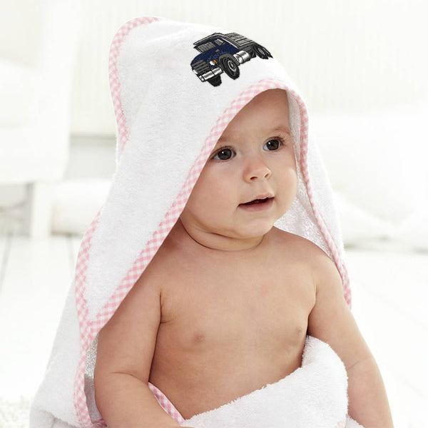 Baby Hooded Towel Dump Truck B Embroidery Kids Bath Robe Cotton - Cute Rascals