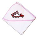 Baby Hooded Towel 4 Axle Dump Truck Embroidery Kids Bath Robe Cotton