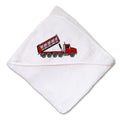Baby Hooded Towel 4 Axle Dump Truck Embroidery Kids Bath Robe Cotton