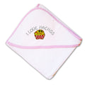 Baby Hooded Towel I Love Nachos Embroidery Kids Bath Robe Cotton