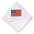 Baby Hooded Towel American Embroidery Kids Bath Robe Cotton