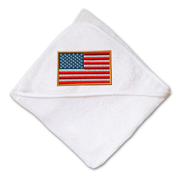 Baby Hooded Towel American Embroidery Kids Bath Robe Cotton