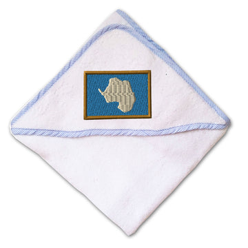 Baby Hooded Towel Antarctica Embroidery Kids Bath Robe Cotton