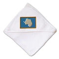 Baby Hooded Towel Antarctica Embroidery Kids Bath Robe Cotton
