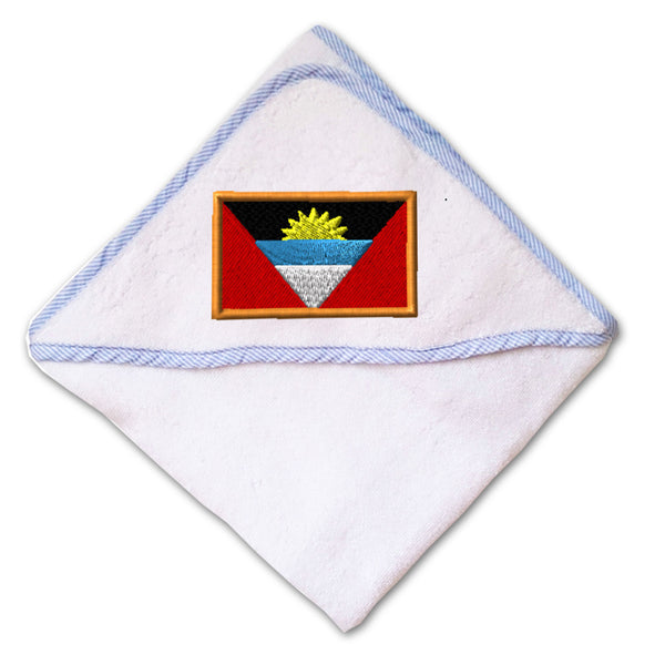 Baby Hooded Towel Antigua Barbuda Embroidery Kids Bath Robe Cotton - Cute Rascals