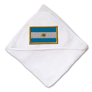 Baby Hooded Towel Argentina Embroidery Kids Bath Robe Cotton