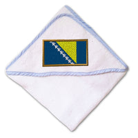 Baby Hooded Towel Bosnia and Herzegovina Embroidery Kids Bath Robe Cotton - Cute Rascals