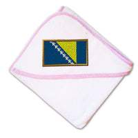 Baby Hooded Towel Bosnia and Herzegovina Embroidery Kids Bath Robe Cotton - Cute Rascals