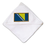Baby Hooded Towel Bosnia and Herzegovina Embroidery Kids Bath Robe Cotton - Cute Rascals