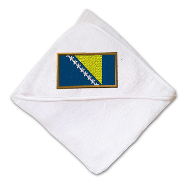 Baby Hooded Towel Bosnia and Herzegovina Embroidery Kids Bath Robe Cotton