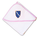 Baby Hooded Towel Bosnia War Flag Embroidery Kids Bath Robe Cotton - Cute Rascals