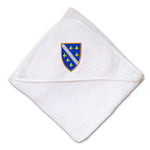 Baby Hooded Towel Bosnia War Flag Embroidery Kids Bath Robe Cotton - Cute Rascals