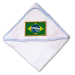 Baby Hooded Towel Brazil Embroidery Kids Bath Robe Cotton - Cute Rascals