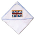 Baby Hooded Towel British Embroidery Kids Bath Robe Cotton