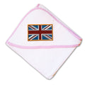 Baby Hooded Towel British Embroidery Kids Bath Robe Cotton