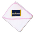 Baby Hooded Towel Cape Verde Embroidery Kids Bath Robe Cotton