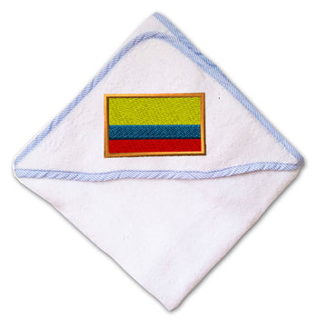 Baby Hooded Towel Colombia Embroidery Kids Bath Robe Cotton