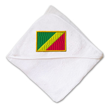 Baby Hooded Towel Congo Embroidery Kids Bath Robe Cotton