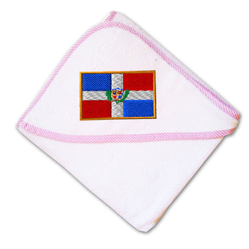 Baby Hooded Towel Dominican Republic Embroidery Kids Bath Robe Cotton