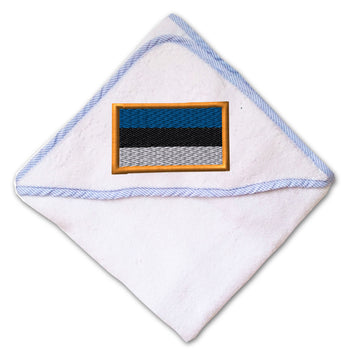 Baby Hooded Towel Estonia Embroidery Kids Bath Robe Cotton